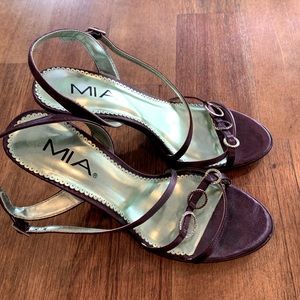 MIA Purple Satin Heels